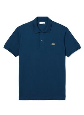 Polo Lacoste Piqué L.12.12 azul para hombre