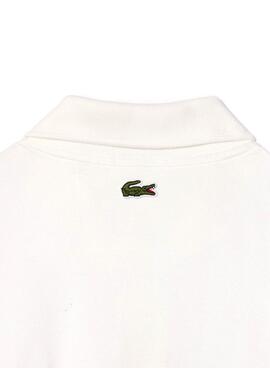 Polo Lacoste L.12.12 logo estampado blanco para hombre y mujer