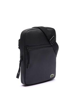 Bolso Lacoste Flat bandolera negro para hombre