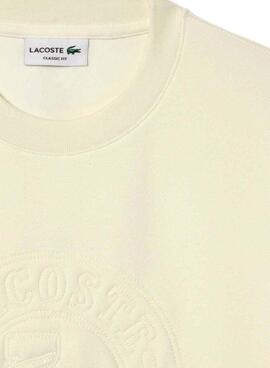 Sudadera Lacoste Logo Lacoste Paris beige para hombre