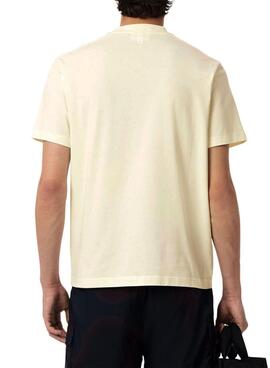 Camiseta Lacoste Logo Lacoste Paris beige para hombre