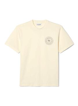 Camiseta Lacoste Logo Lacoste Paris beige para hombre