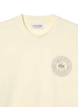 Camiseta Lacoste Logo Lacoste Paris beige para hombre