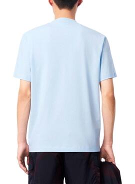 Camiseta Lacoste Logo Lacoste Paris azul para hombre