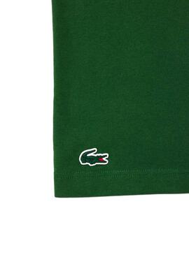 Camiseta Lacoste de tenis con estampado verde para hombre