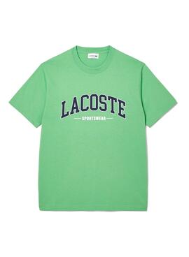 Camiseta Lacoste logo deportivo verde para hombre