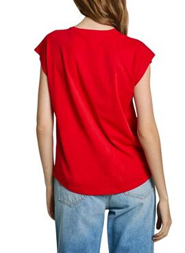 Camiseta Pepe Jeans Blooma rojo para mujer