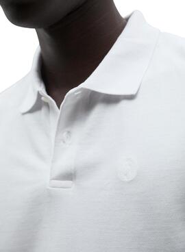 Polo Ecoalf Ted blanco para hombre