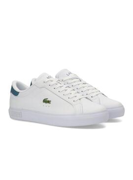 Zapatillas Lacoste Powercourt blanco de piel para hombre