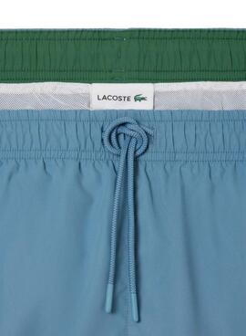 Bañador Lacoste secado rápido azul para hombre