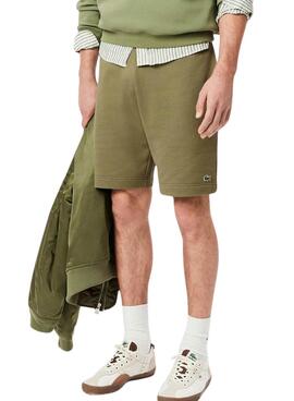 Bermuda Lacoste algodón verde para hombre