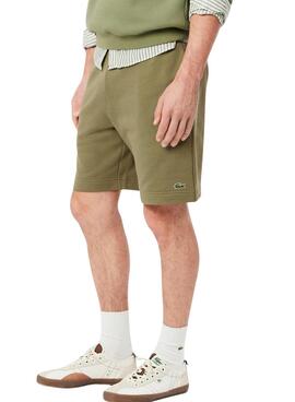 Bermuda Lacoste algodón verde para hombre