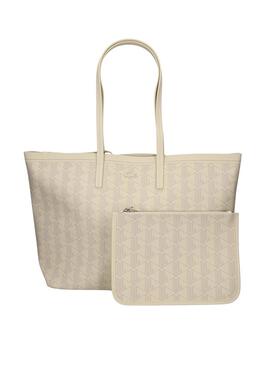 Bolso Lacoste  tote Zely con cartera beige para mujer