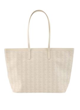 Bolso Lacoste  tote Zely con cartera beige para mujer