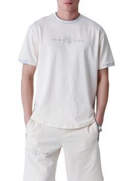 Camiseta Project x Paris logo frontal beige para hombre