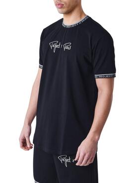 Camiseta Project X Paris logo bordado negro para hombre