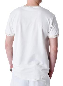 Camiseta Project X Paris logo bordado beige para hombre