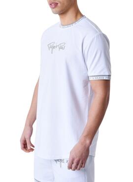 Camiseta Project X Paris logo bordado blanco para hombre