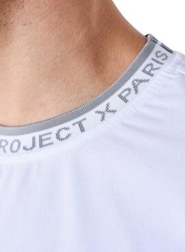 Camiseta Project X Paris logo bordado blanco para hombre