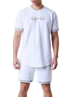 Camiseta Project X Paris logo bordado blanco para hombre