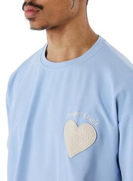 Camiseta Project X Paris Coeur azul para hombre