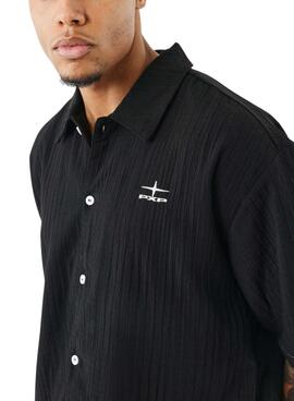 Camisa Project X Paris logo bordado negro para hombre