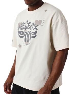 Camiseta Project X Paris Grafiti beige para hombre