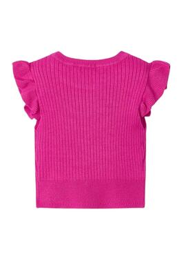 Top Mayoral tricot canalé rosa para niña