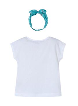 Camiseta Mayoral diadema blanco para niña