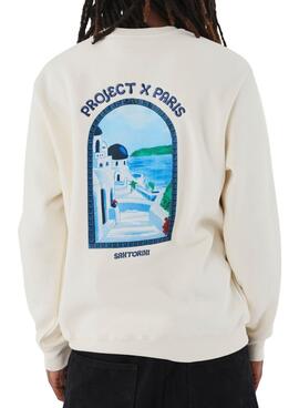 Sudadera Project X Paris Santorini beige para hombre