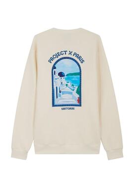 Sudadera Project X Paris Santorini beige para hombre