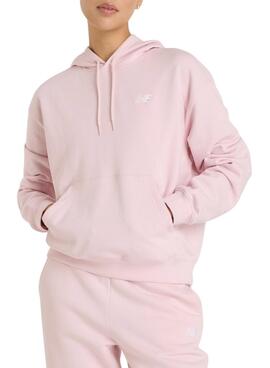 Sudadera New Balance Basic rosa para mujer