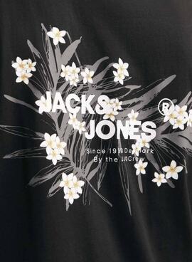 Camiseta Jack and Jones Hawaii negro para hombre