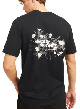 Camiseta Jack and Jones Hawaii negro para hombre