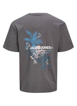 Camiseta Jack and Jones Hawaii gris para hombre