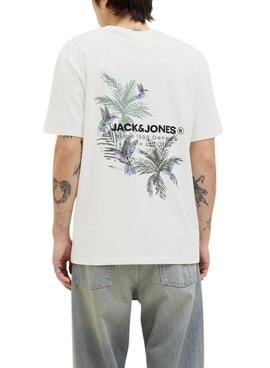 Camiseta Jack and Jones Hawaii beige para hombre