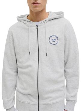 Sudadera Jack and Jones Simon blanco para hombre