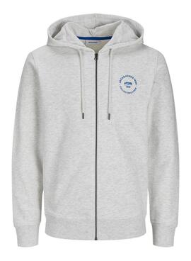 Sudadera Jack and Jones Simon blanco para hombre