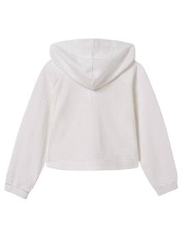 Sudadera Mayoral cremallera estructura blanco niña