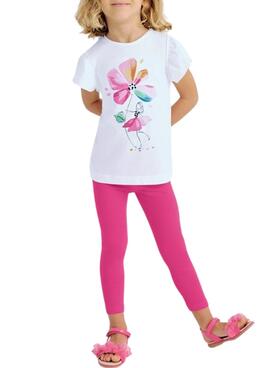 Conjunto Mayoral legging y camiseta flor para niña