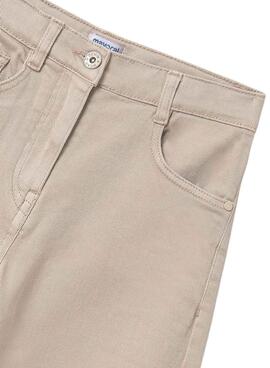 Pantalón Mayoral ancho sarga beige para niña