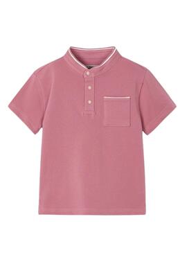 Polo Mayoral cuello mao rosa para niño