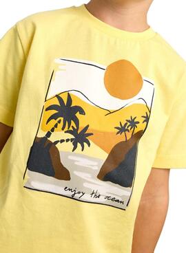 Camiseta Mayoral paisaje amarillo para niño