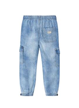 Pantalón Mayoral denim cargo parachute para niño