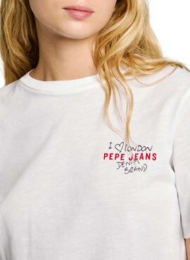 Camiseta Pepe Jeans Rei blanco para mujer