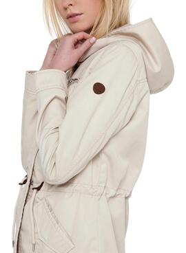 Parka Only Lorca beige para mujer