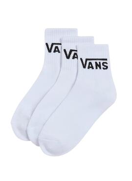 Pack 3 calcetines Vans Classic Half blanco niños