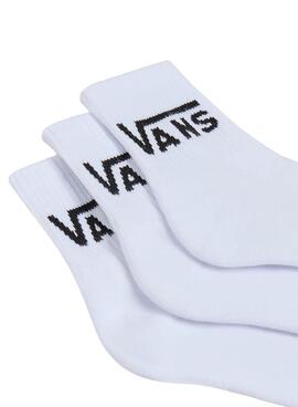 Pack 3 calcetines Vans Classic Half blanco niños