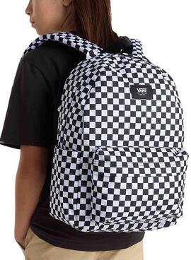 Mochila Vans Old Skool Grom Check negro para niños