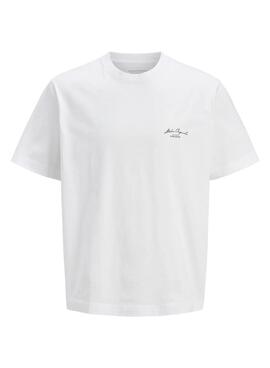 Camiseta Jack and Jones Islington blanco para hombre